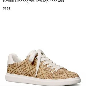 Tory Burch Howell T- Monogram Jacquard Sneakers Sz 10 NIB!